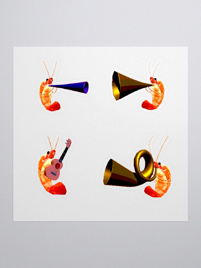 Shrimp Quartet Sticker Pack