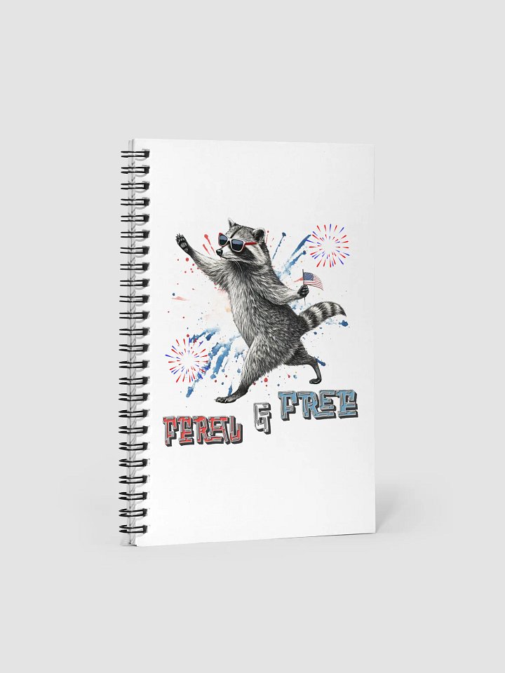Feral And Free Raccoon Celebration Spiral Notebook product image (2)