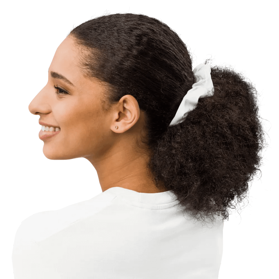Zenith White Print Scrunchie - Eco-Friendly All-Over Design product image (11)