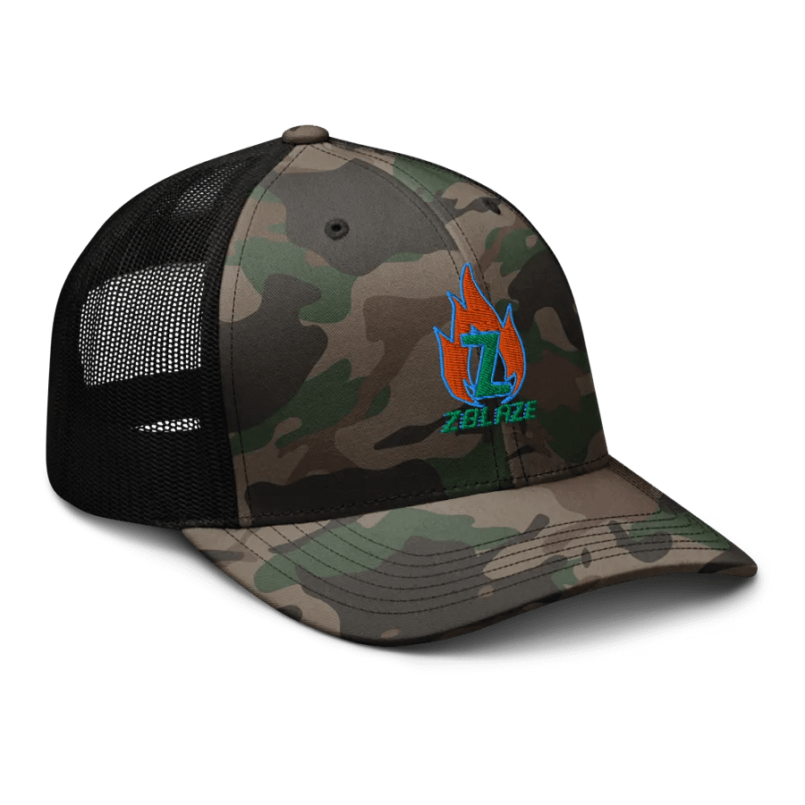 ZBLAZE Camo Flame Trucker Hat product image (6)