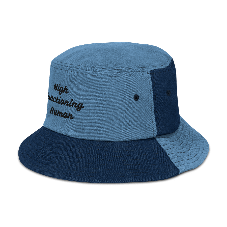 "High Functioning Human" Denim Bucket Hat product image (4)