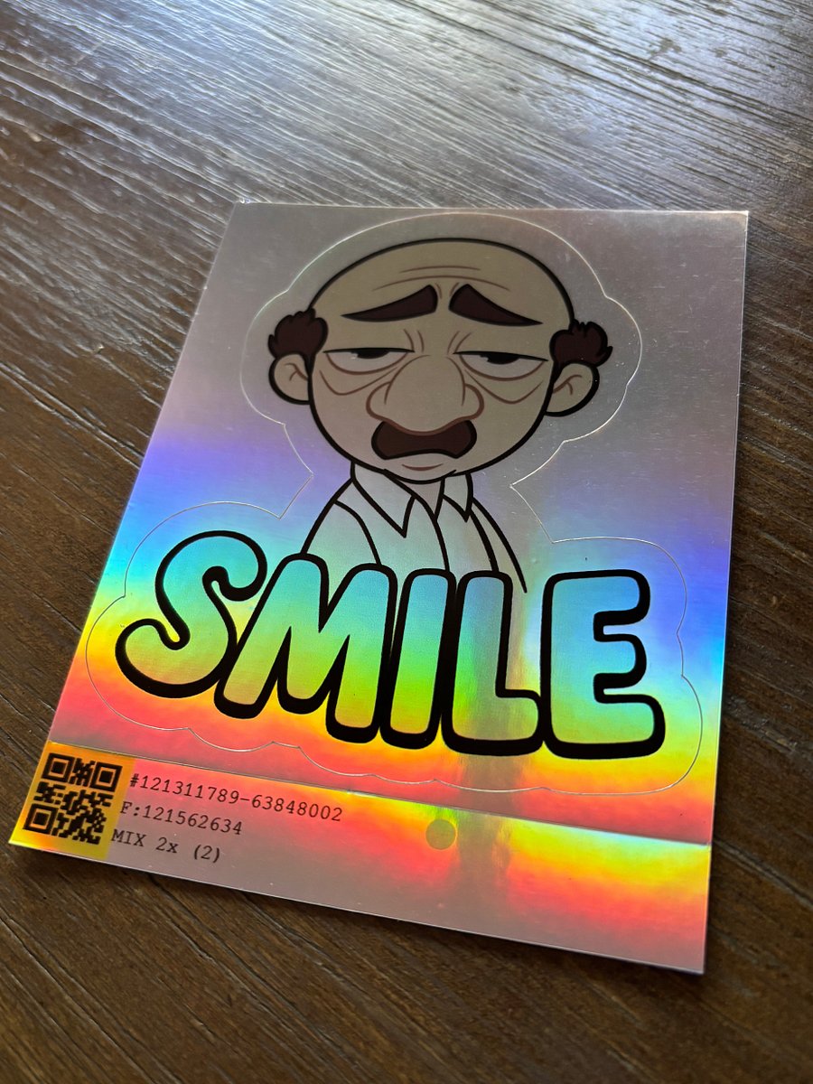 Harut Holographic Sticker Sheet — Shine Bright, Frown Hard product image (2)