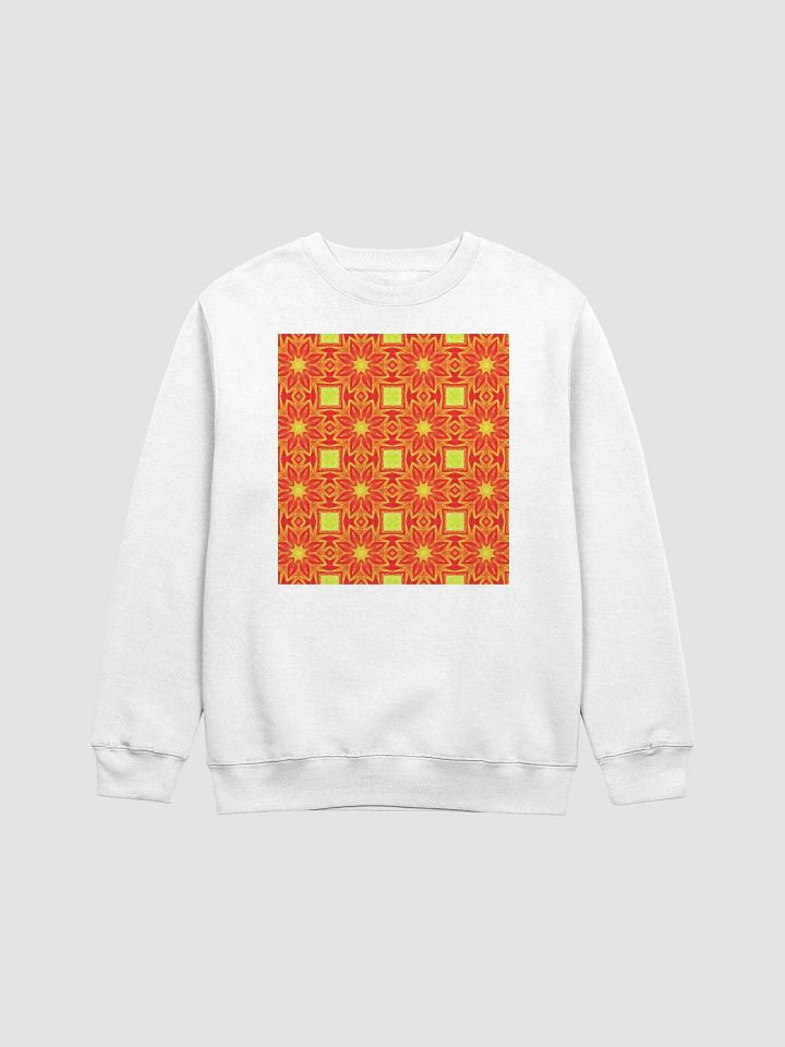 Abstract Repeating Orange Flower Ladies Sweatshirt product image (1)