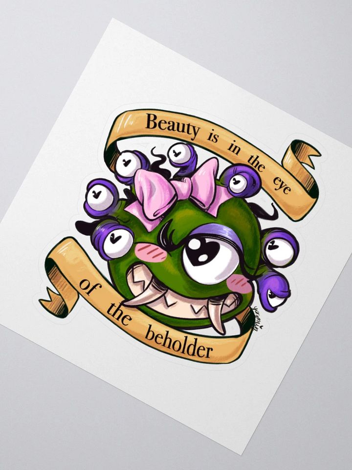 Beholder Beauty Sticker - Fantasy Creature Illustration Decal product image (2)