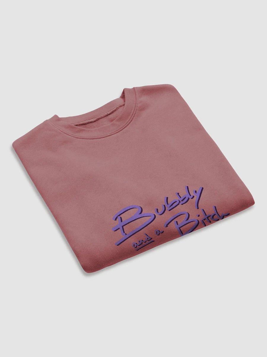 Bubbly and a B*tch (purple shadow design) women's fleece crop sweatshirt product image (23)