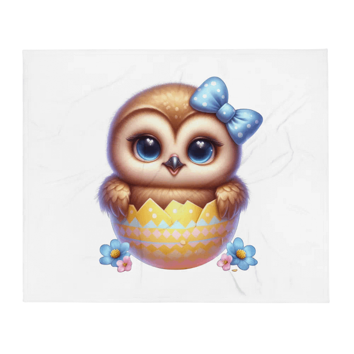 Owl Easter Egg - Throw Blanket product image (1)