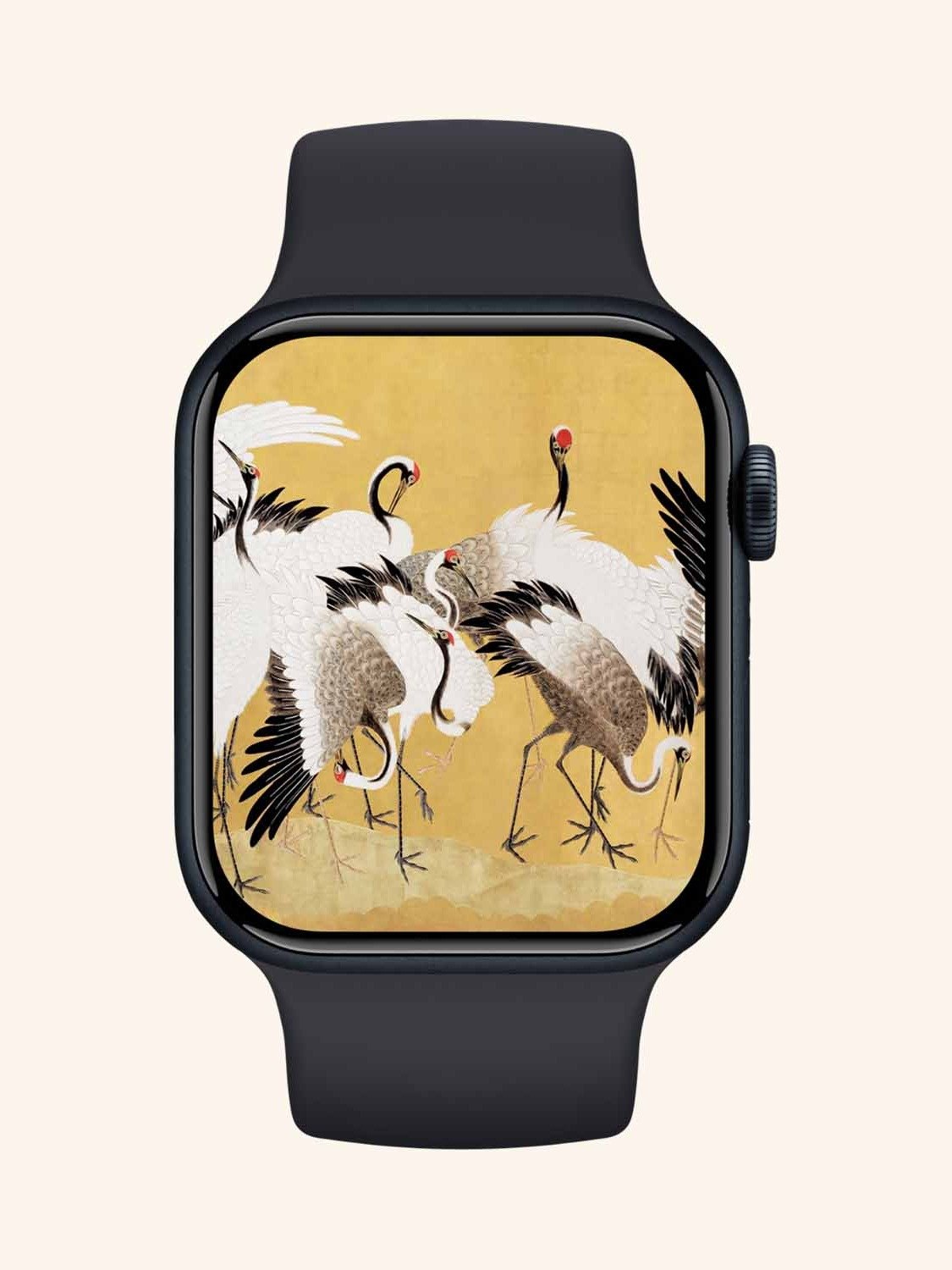 Apple Watch Background Smart Watch Screensaver Vintage Japanese Cranes product image (1)