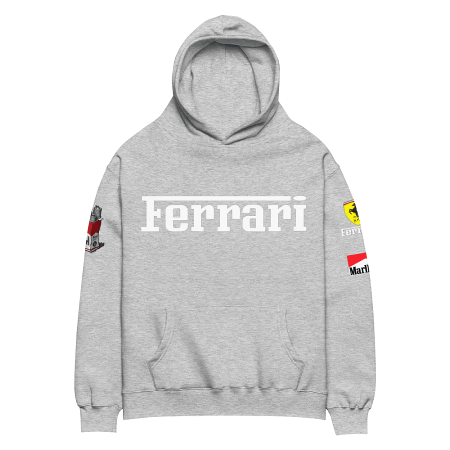 FERRARI MARLBORO Logo Unisex Oversized White Hoodie product image (6)