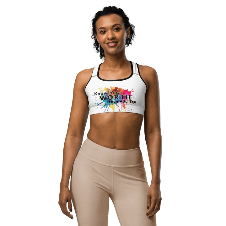 Know Your Worth Sports Bra product image (1)