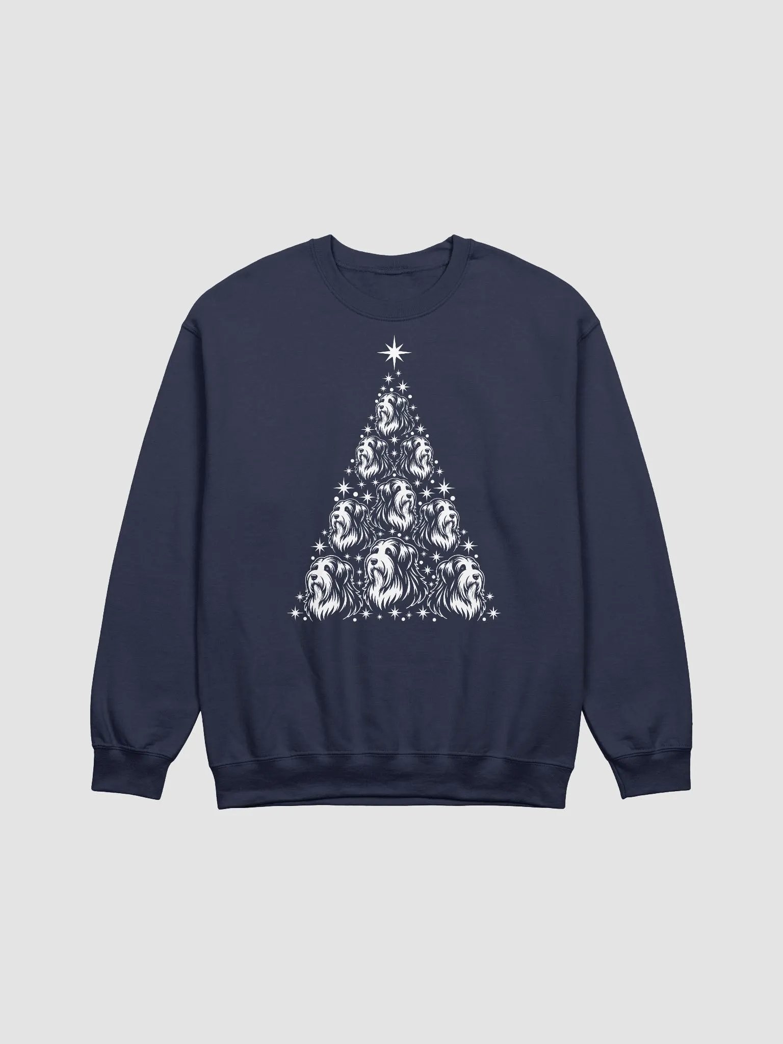Bearded Collie Christmas Tree Sweatshirt Design for Bearded Collie Paw-rents product image (18)