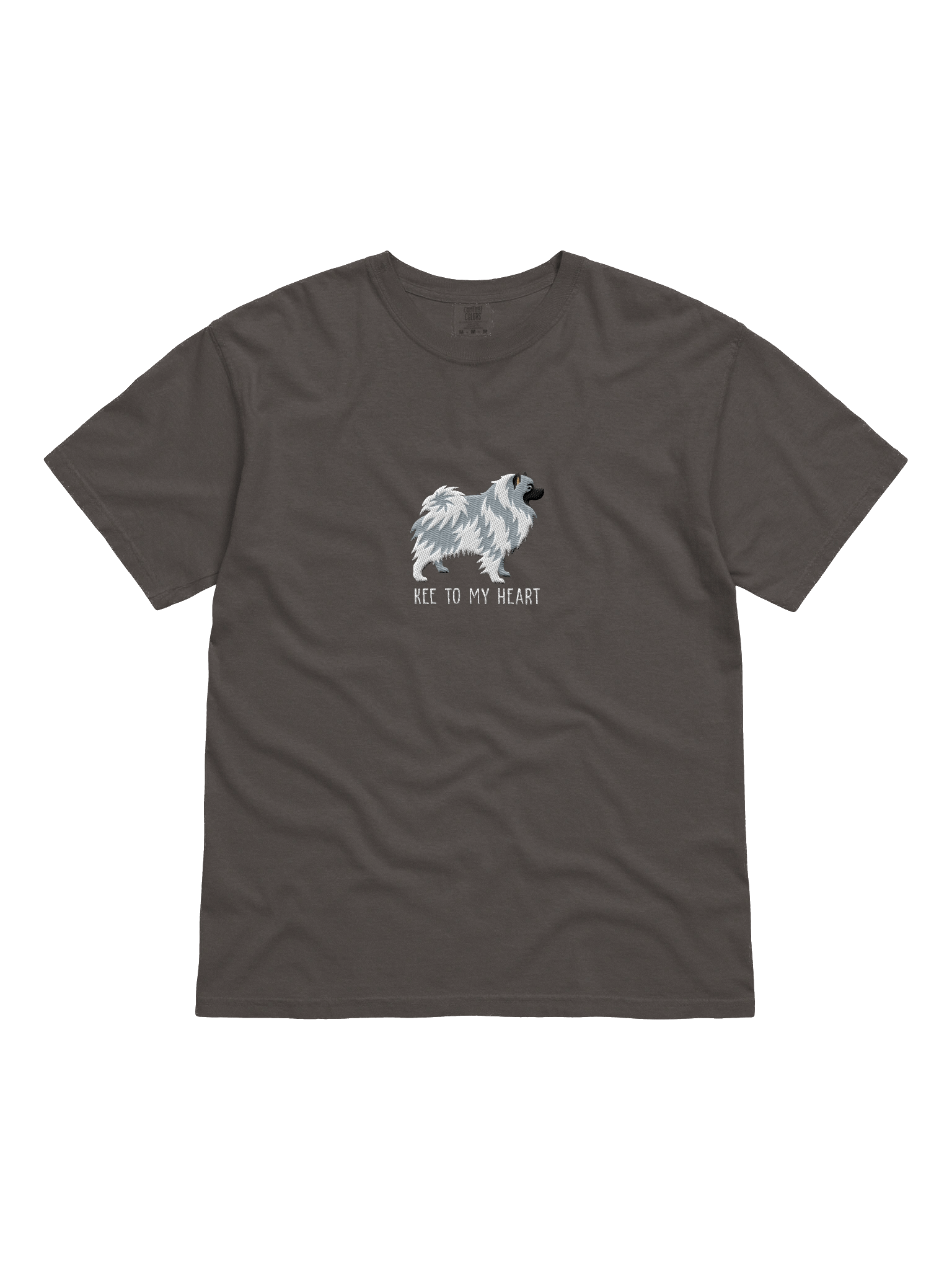 Kee to My Heart T-Shirt(Embroidered) of a Keeshond(Blue) product image (1)