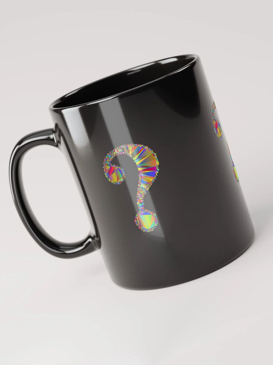 Black Glossy Coffee mug- Question Mark Symbol product image (6)