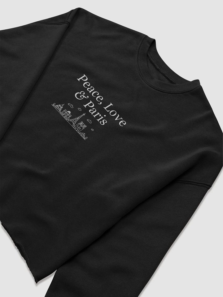 Peace, Love and Paris with Monuments Cozy Chic Crop Sweatshirt product image (2)