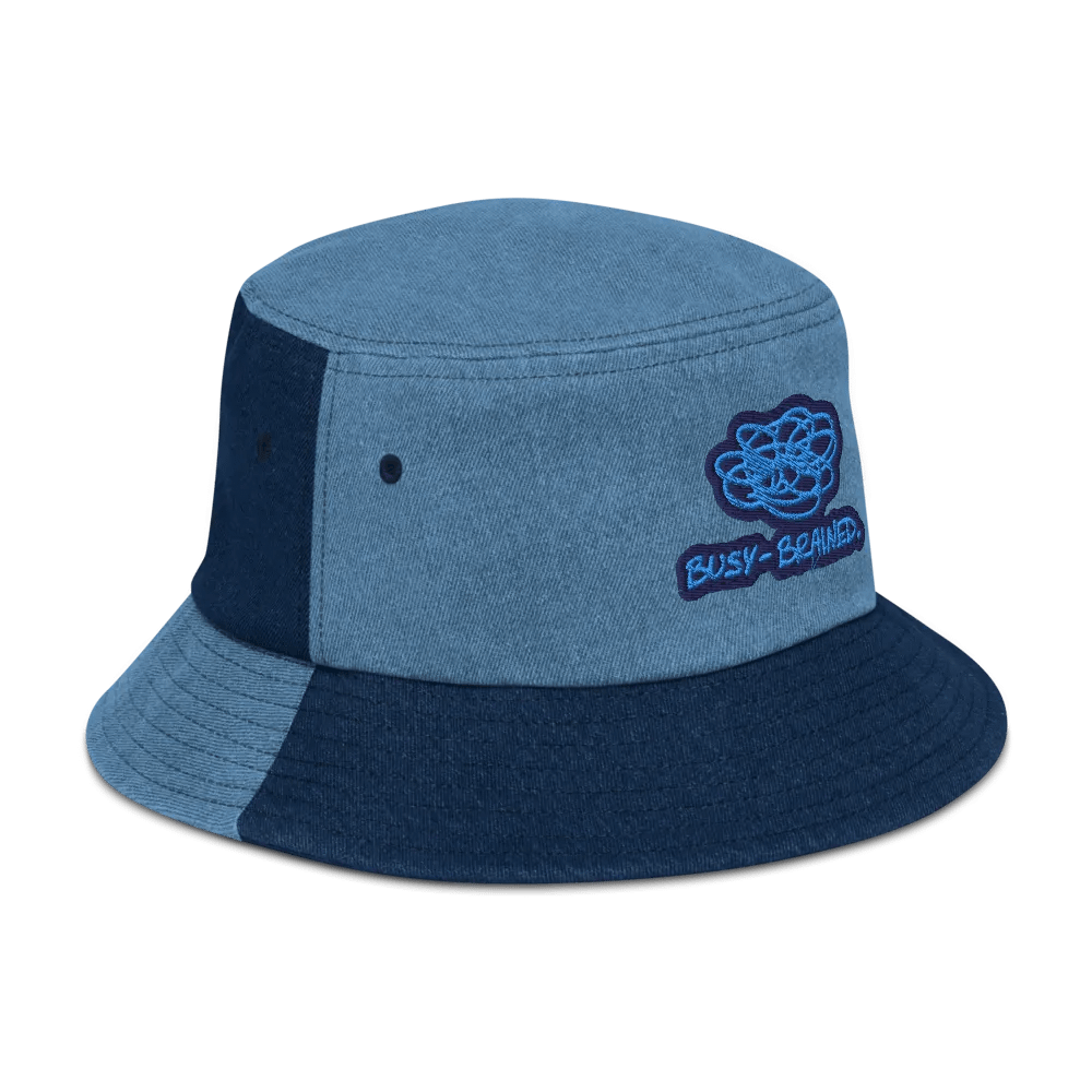 BUSY-BRAINED (electric) denim bucket hat product image (3)