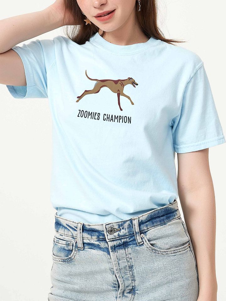 Zoomies Champion T-Shirt(Embroidered) of a Greyhound product image (2)