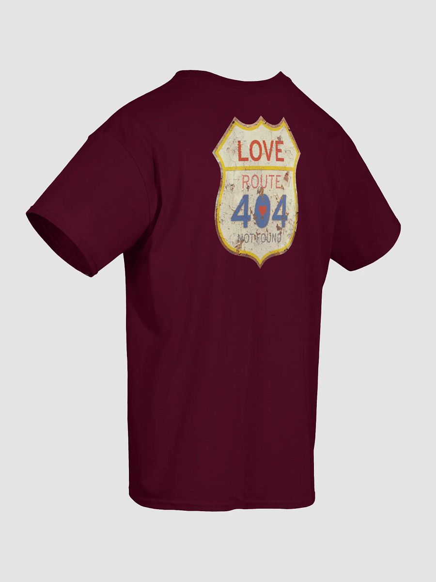 Vintage Love Route 404 Not Found T-shirt (Back Side), Unisex Summer Tee product image (65)
