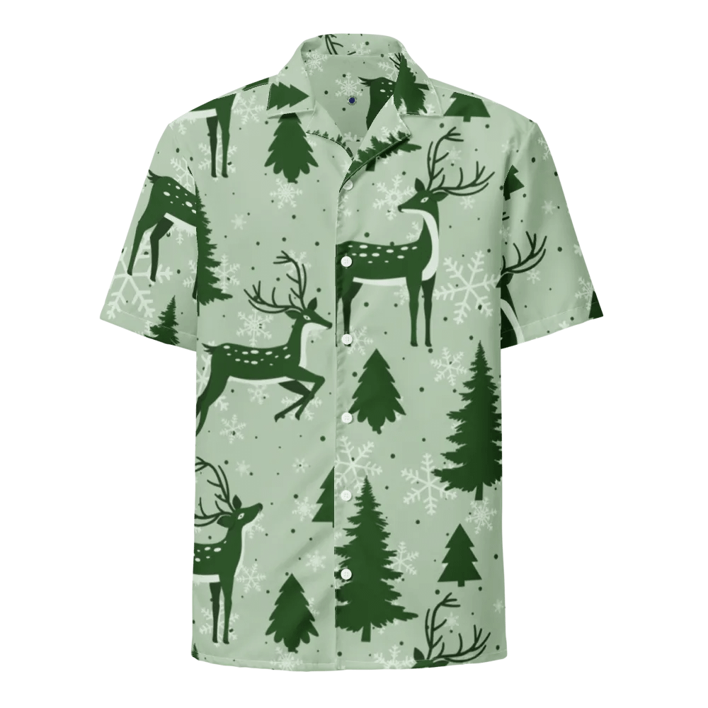 Winter Wonderland Reindeer Hawaiian Shirt product image (6)