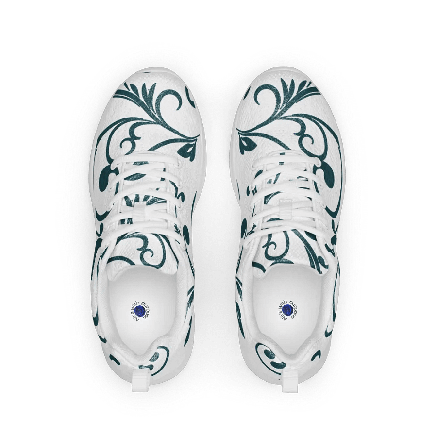 Teal Twirls Women's Athletic Sneakers product image (3)