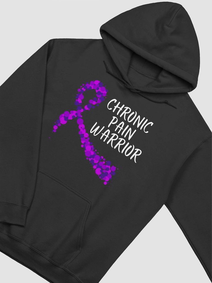 Chronic Pain Warrior Bubble Ribbon hoodie- White Print product image (2)