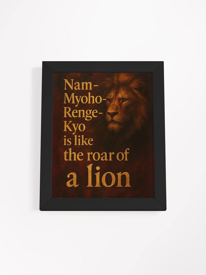 Nam-Myoho-Renge-Kyo Lion Roar Framed Poster – Bold Nichiren Buddhism Wall Art product image (4)