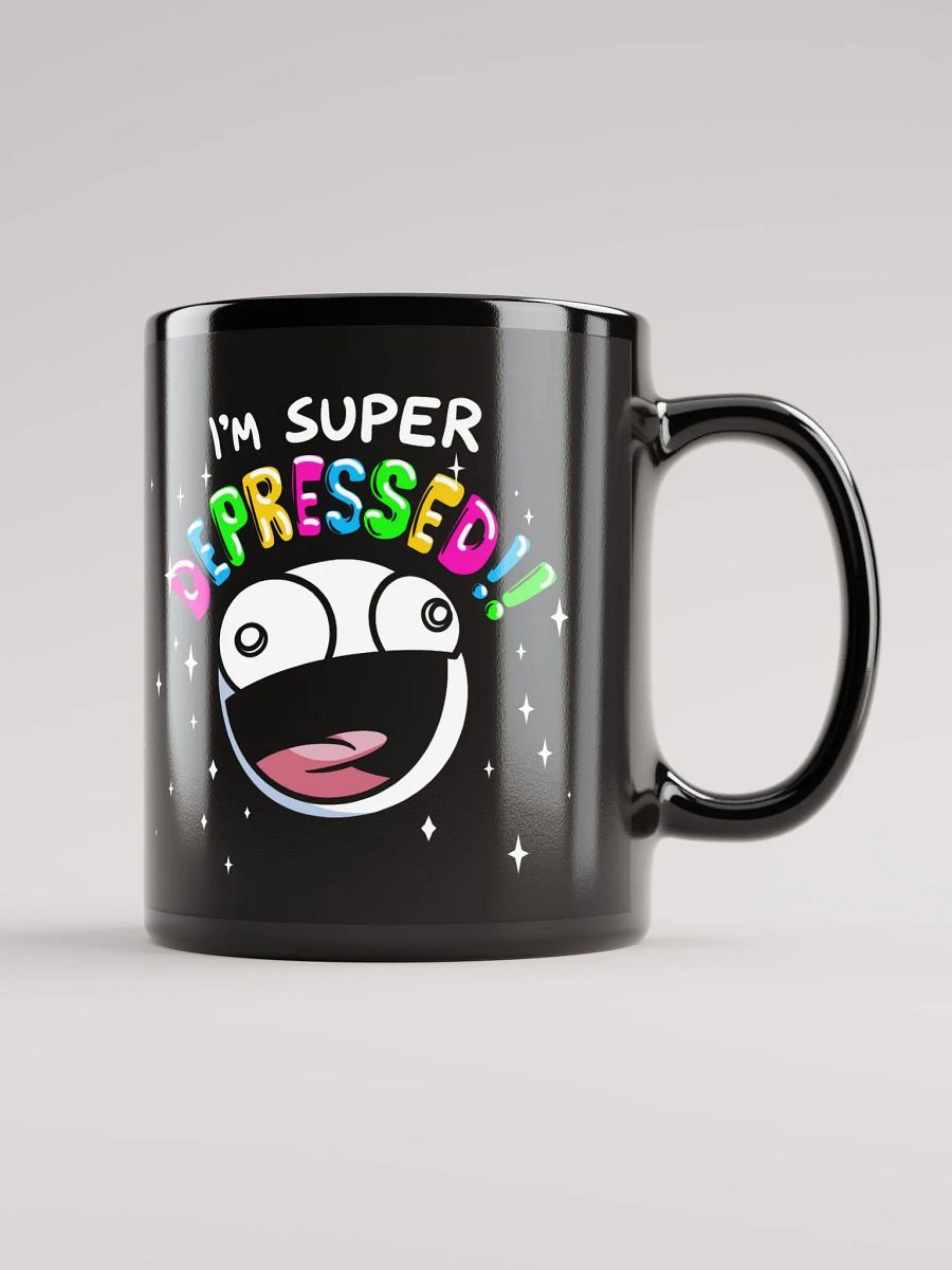 Super Duper Depressed Mug (Black) product image (1)