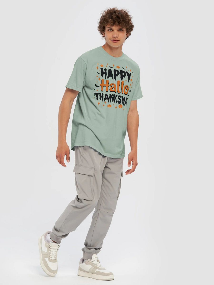 Happy Hallothanksmas Cotton T-Shirt product image (87)
