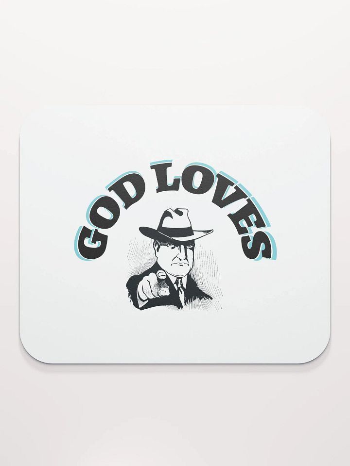 GOD LOVES YOU. Midnight Blue Mouse Pad product image (2)