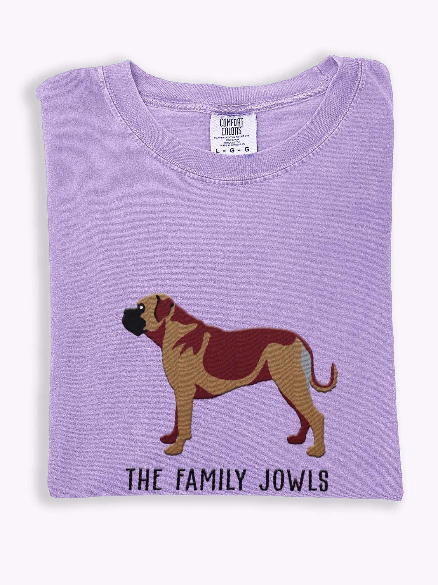 The Family Jowls T-Shirt(Embroidered) of a Bullmastiff product image (1)