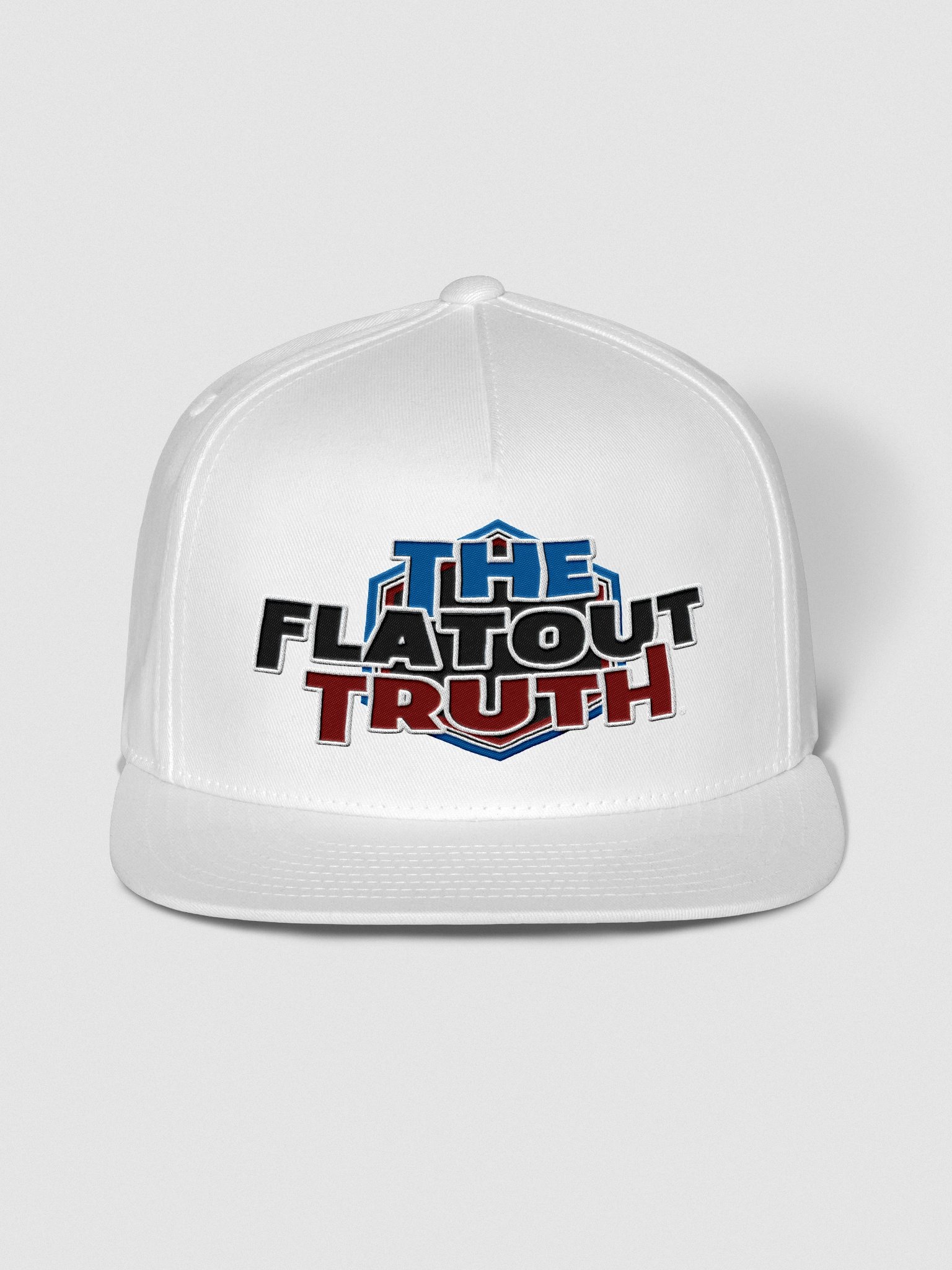 TFOT Embroidered Statement Blue Hex Flat Snapback Hat product image (1)