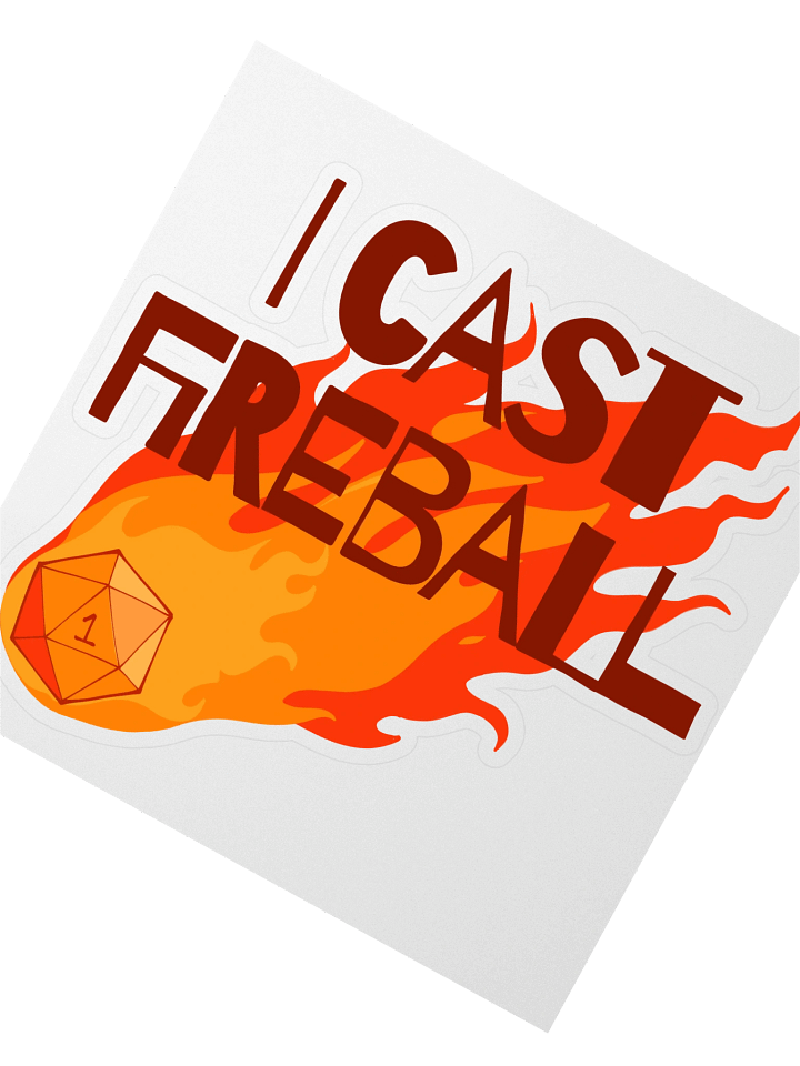 "I CAST FIREBALL" Kiss Cut Stickers product image (2)