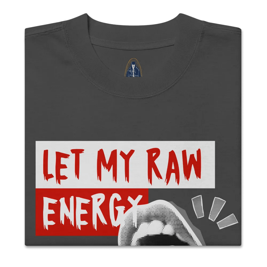 Let my raw energy oversized faded T-shirt product image (4)