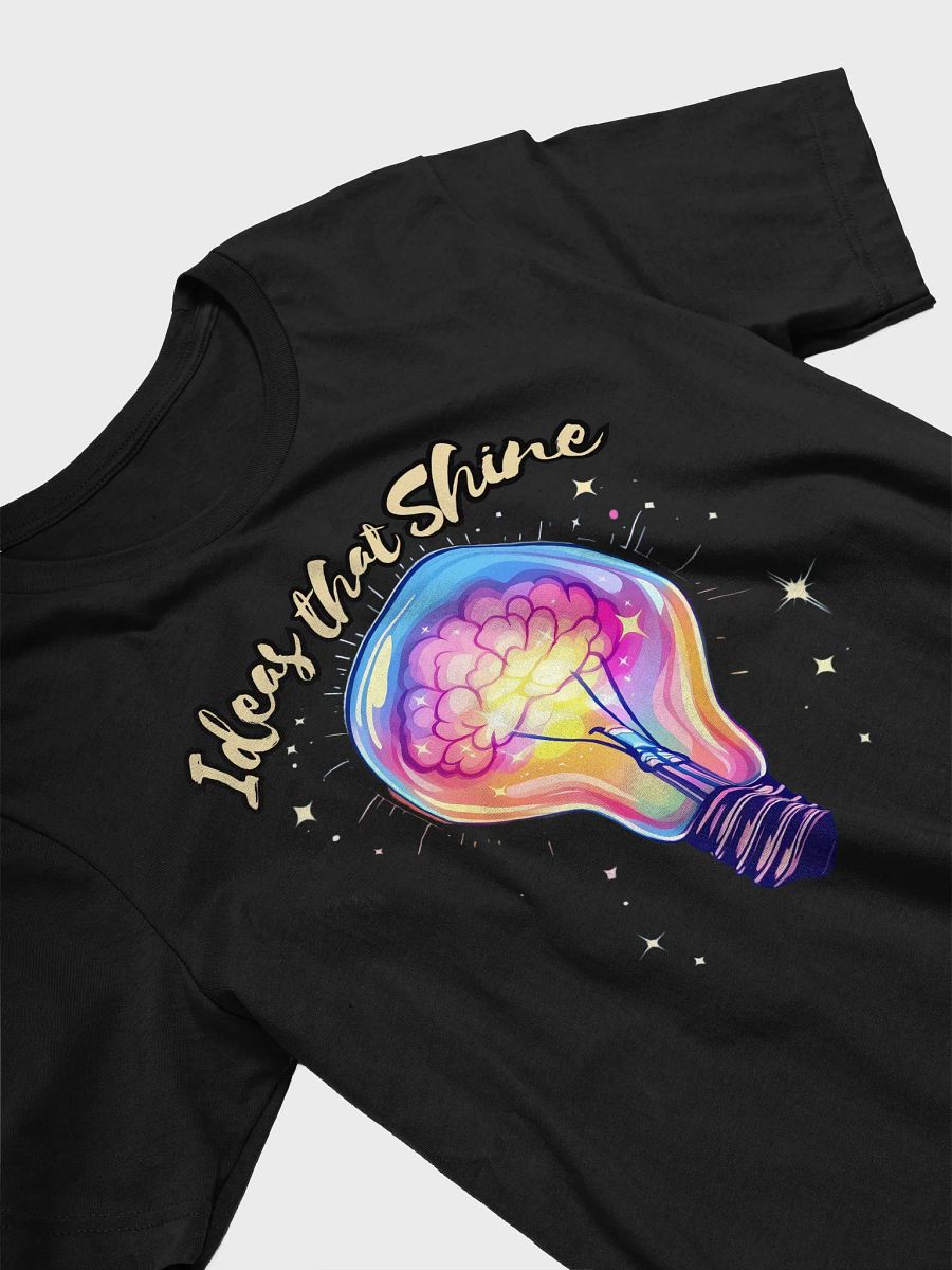 Ideas That Shine T-Shirt – Artistic Light Bulb Tee – Creative Brain Design – Colorful Classic Fit Tee – Unique Inspirational Shirt product image (3)