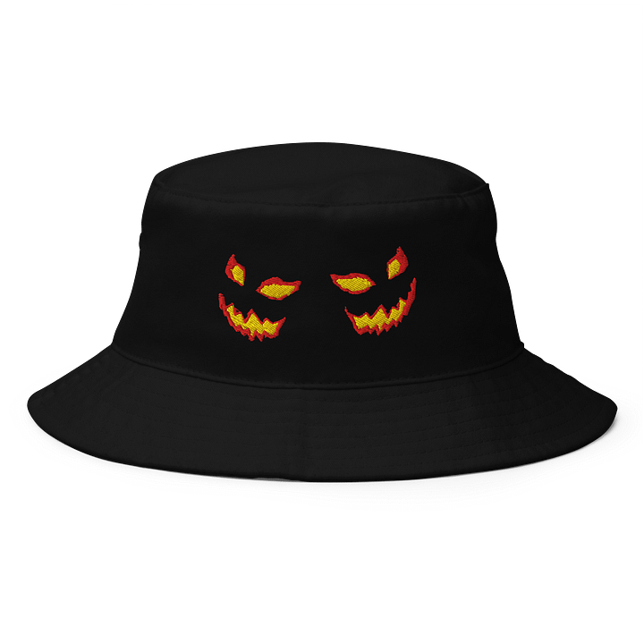 Glowing Jack-O'-Lantern Eyes Embroidered Bucket Hat product image (1)