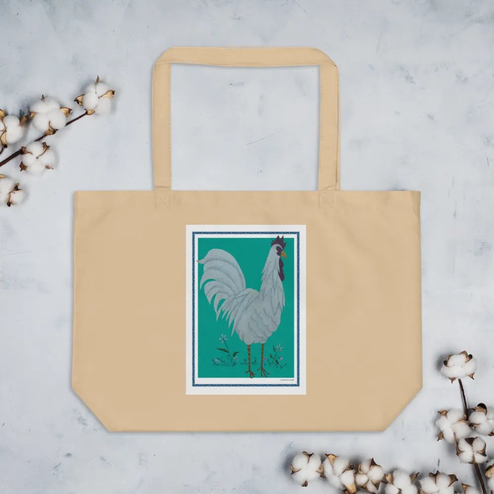 Eco Friendly Tote Bag with Chicken and Green Background product image (7)