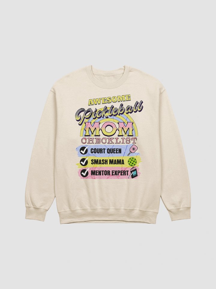 Awesome Pickleball Mom Checklist Crewneck Sweatshirt product image (21)