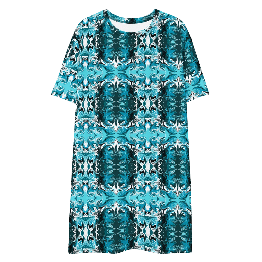 Blue Swirl T-Shirt Dress product image (4)