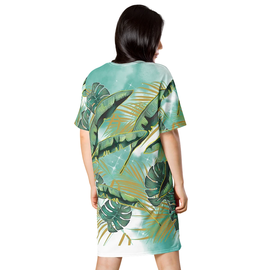 Leafy Paradise Apparel | Botanical Print T-Shirt Dress product image (3)