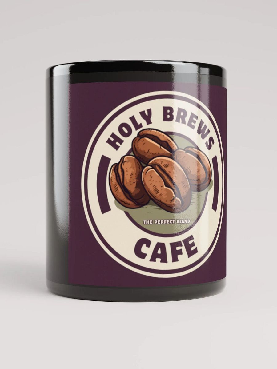Holy Brews Cafe Logo Black Glossy Mug #1 product image (1)