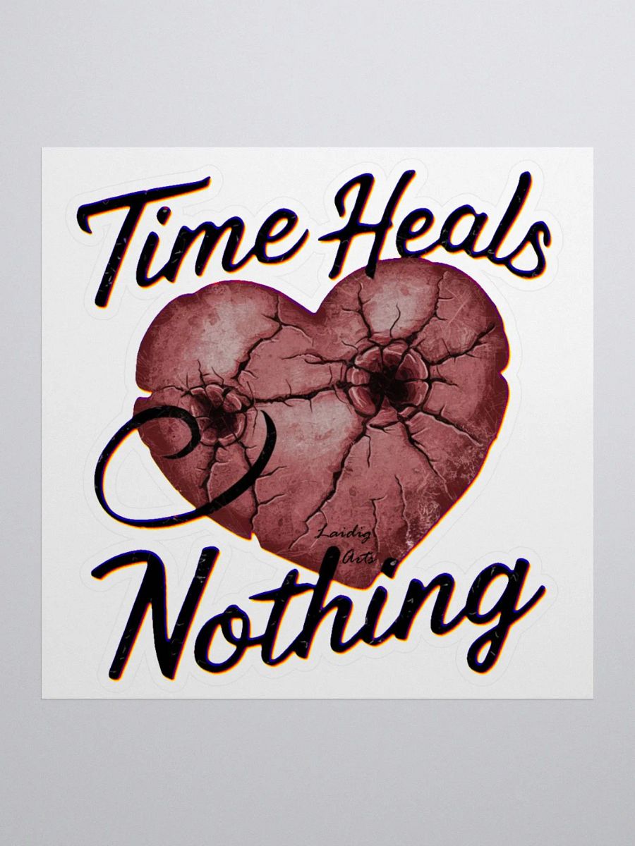 Time Heals Nothing Bullet Holes Heart Vinyl Sticker product image (3)