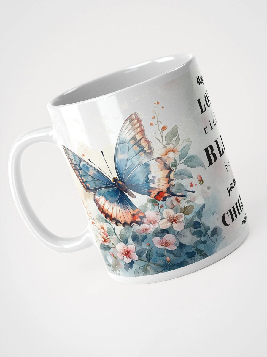 Psalm 115 Christian Coffee Cup, Floral Tea Mug, Coffee Mug Christianity, product image (4)