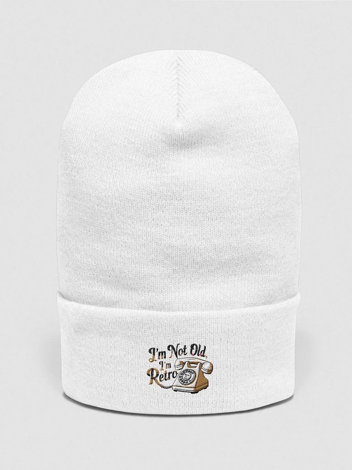 Glitchy Vintage Telephone Illustration Beanie product image (1)