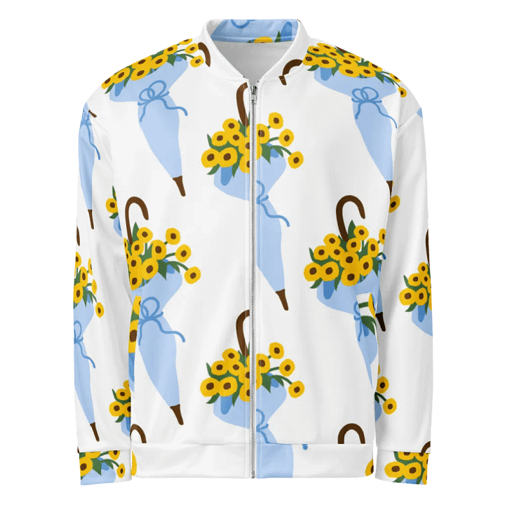 Sunflower Breeze Bomber Jacket product image (2)