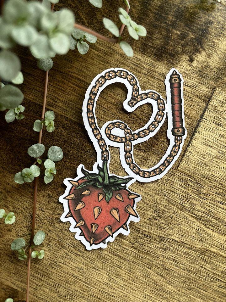 Strawberry Flail Stickers product image (2)