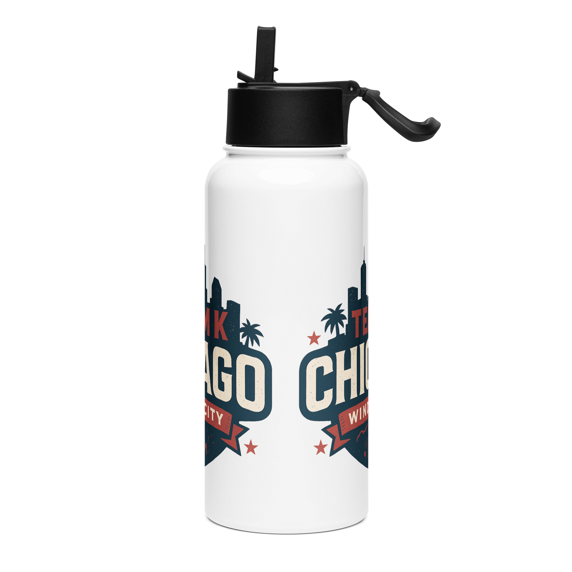 Team K Chicago Stainless Steel Water Bottle with a Straw Lid product image (3)