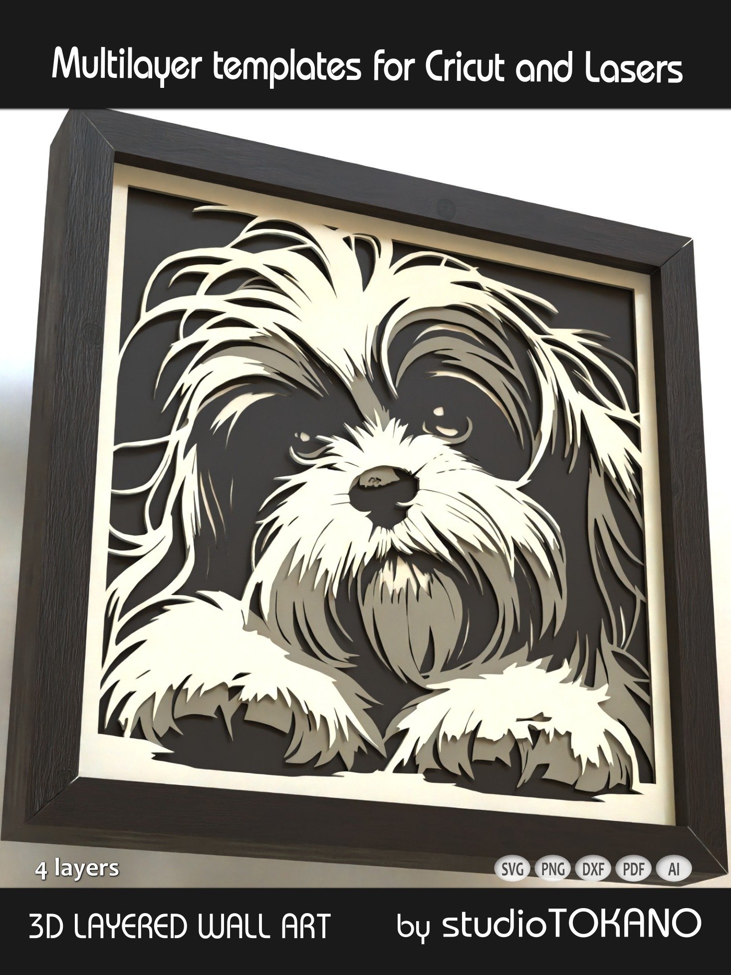 Cute Dog 3D Cricut Project product image (4)