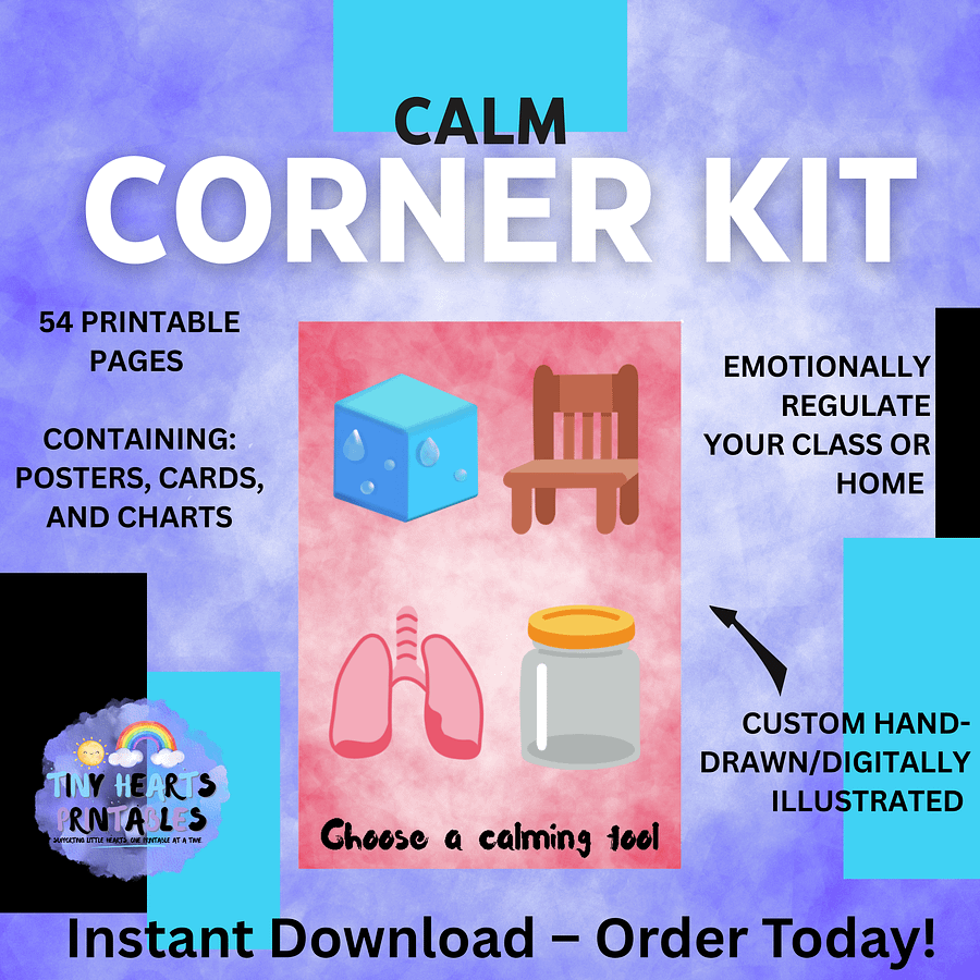 Emotions & Regulation Printable Bundle | Zones of Regulation Posters, Calming Cards, Visuals, Communication Cards SEN EYFS product image (8)