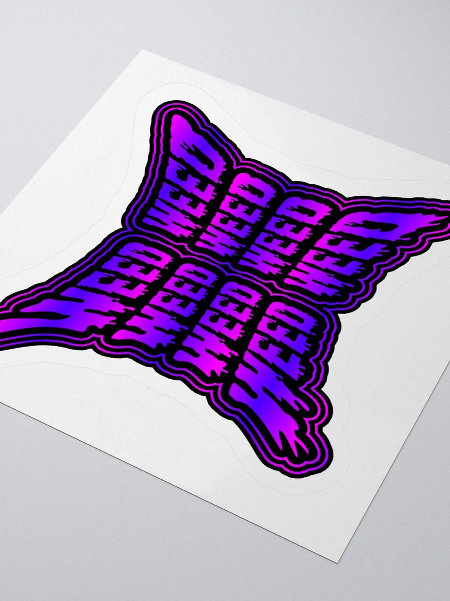 Cotton Candy Color Cannabis Stoner Sticker, Pink Blue Butterfly Weed 420 Art product image (3)