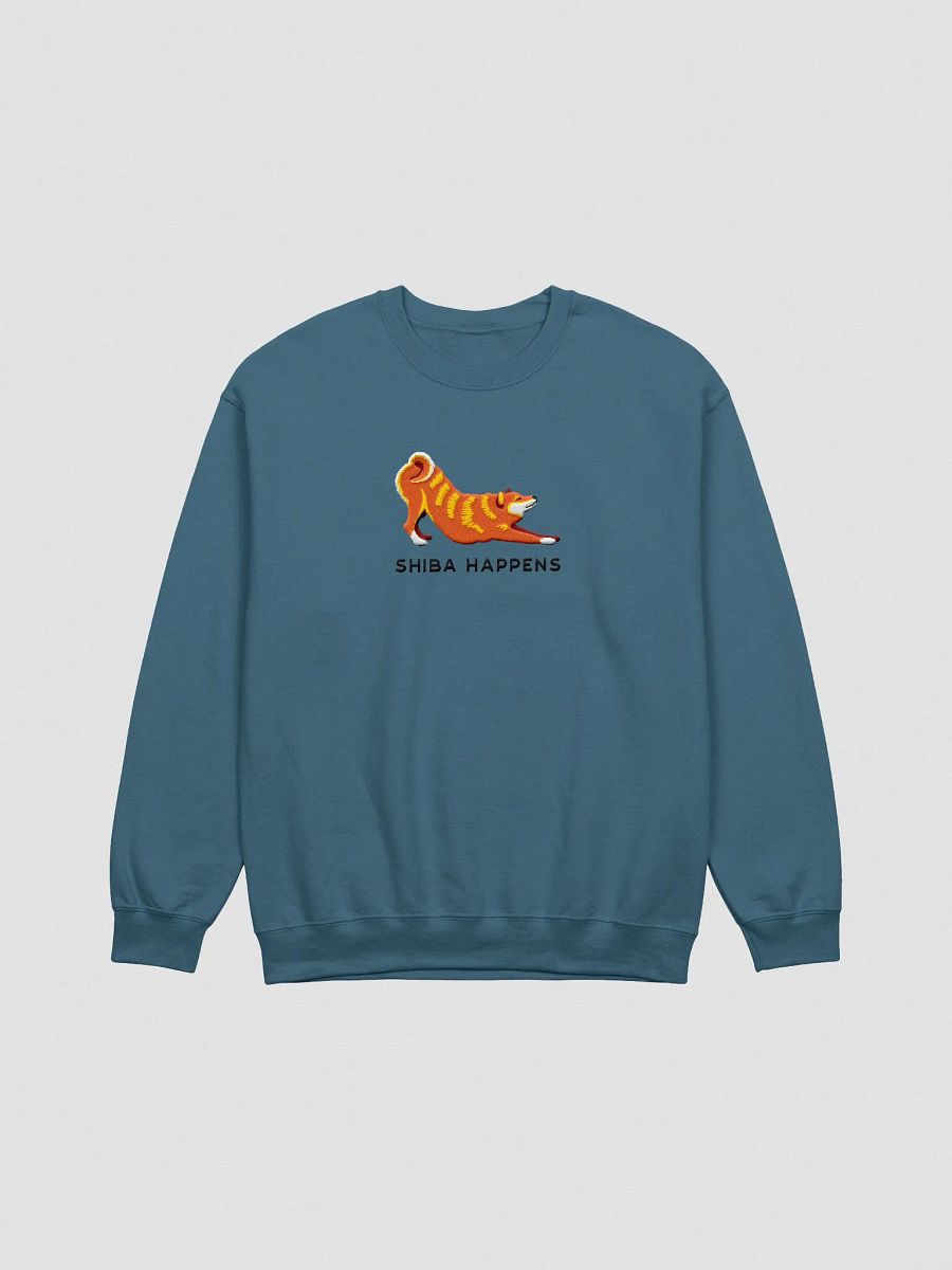 Shiba Happens Sweatshirt (Embroidered) of a Shiba Inu product image (4)