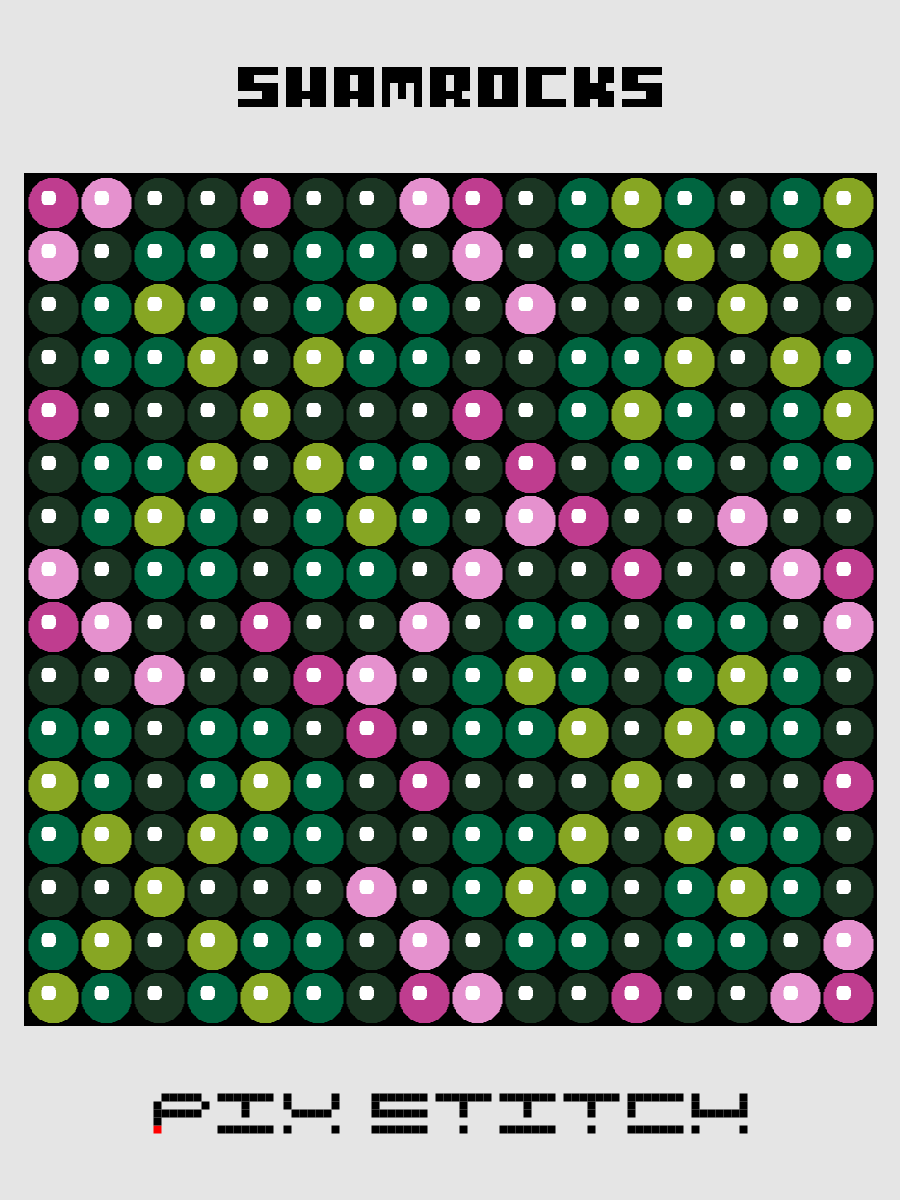 Shamrocks Pixel Art product image (1)