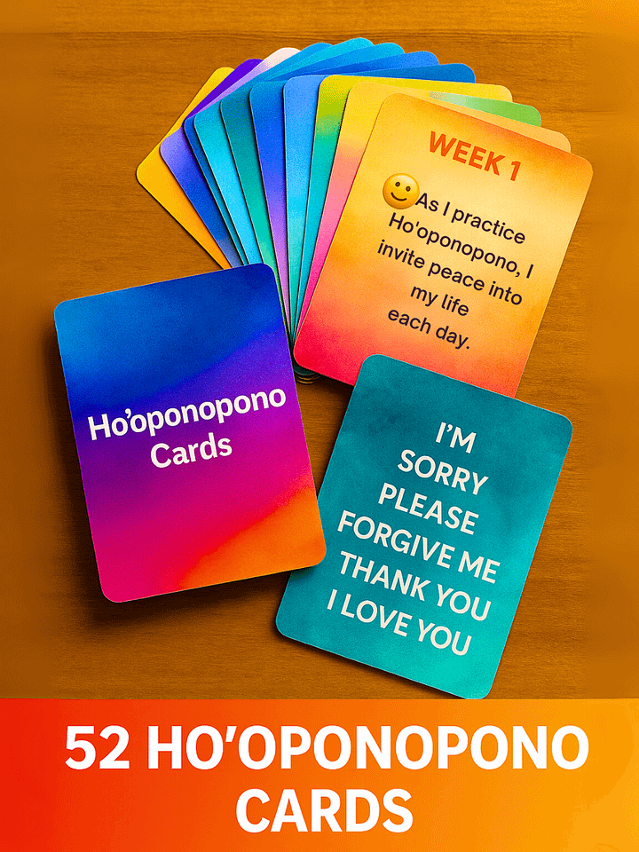 52 Weeks of Ho’oponopono Cards | Daily Front & Back Healing Prayers for Forgiveness, Love & Inner Peace product image (2)